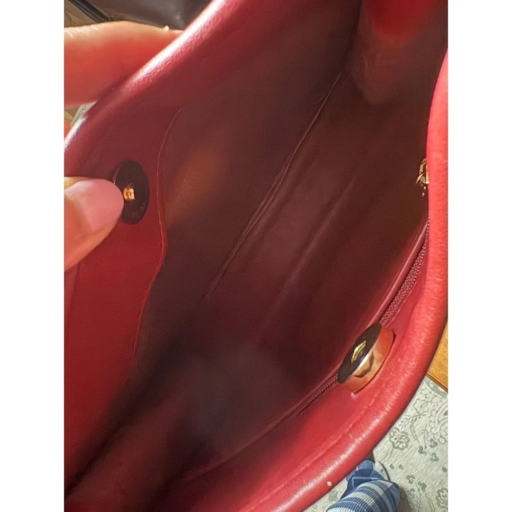 Coach Vintage‎ Soho Small Satchel 4106 Red Leather 1998 USA Era Rare